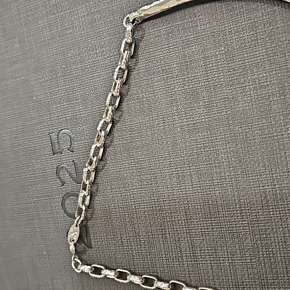 NAPIER VINTAGE SILVER HAMMERED CHOKER NECKLACE Circa 90s - Picture 5 of 7